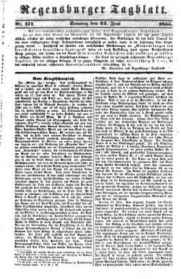 Regensburger Tagblatt Sonntag 24. Juni 1855