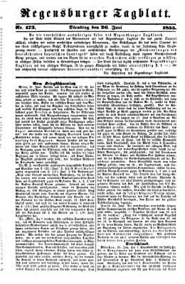 Regensburger Tagblatt Dienstag 26. Juni 1855