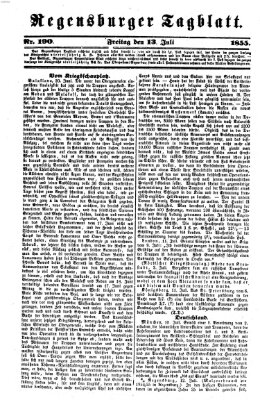 Regensburger Tagblatt Freitag 13. Juli 1855