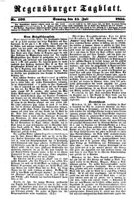 Regensburger Tagblatt Sonntag 15. Juli 1855