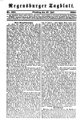 Regensburger Tagblatt Dienstag 17. Juli 1855