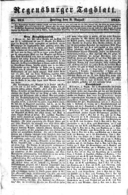 Regensburger Tagblatt Freitag 3. August 1855