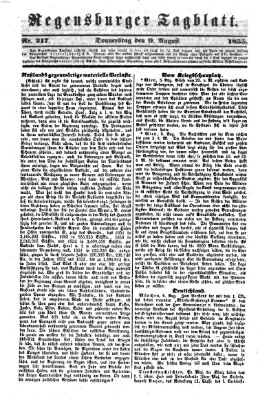 Regensburger Tagblatt Donnerstag 9. August 1855