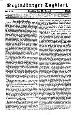 Regensburger Tagblatt Samstag 11. August 1855