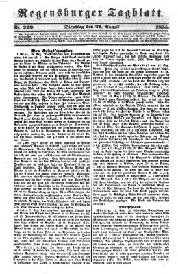 Regensburger Tagblatt Dienstag 21. August 1855