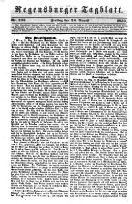 Regensburger Tagblatt Freitag 24. August 1855