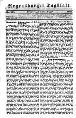 Regensburger Tagblatt Donnerstag 30. August 1855