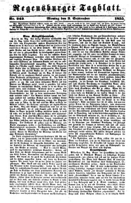 Regensburger Tagblatt Montag 3. September 1855