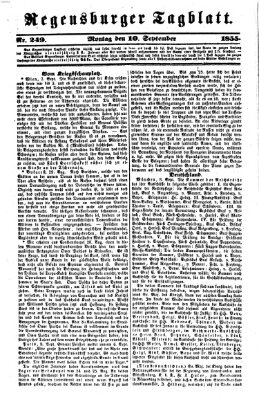 Regensburger Tagblatt Montag 10. September 1855