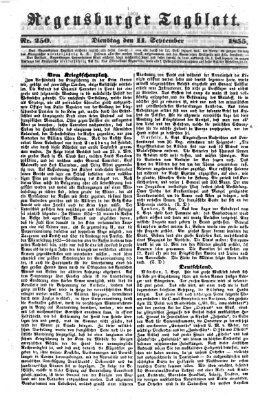 Regensburger Tagblatt Dienstag 11. September 1855