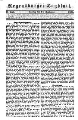 Regensburger Tagblatt Freitag 14. September 1855