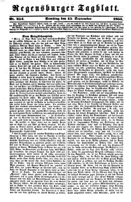 Regensburger Tagblatt Samstag 15. September 1855