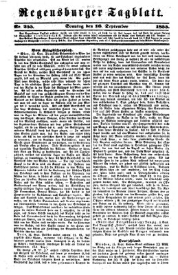 Regensburger Tagblatt Sonntag 16. September 1855