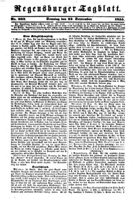 Regensburger Tagblatt Sonntag 23. September 1855