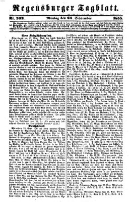 Regensburger Tagblatt Montag 24. September 1855