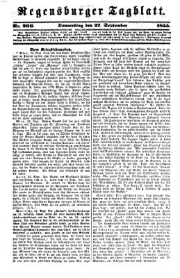 Regensburger Tagblatt Donnerstag 27. September 1855