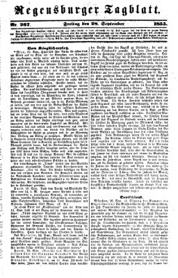 Regensburger Tagblatt Freitag 28. September 1855