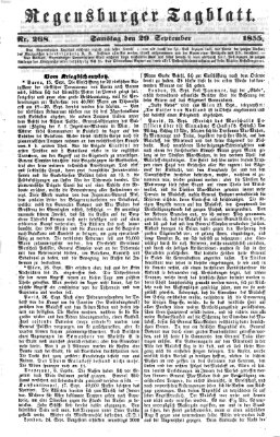 Regensburger Tagblatt Samstag 29. September 1855