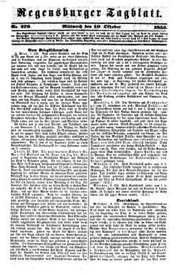 Regensburger Tagblatt Mittwoch 10. Oktober 1855