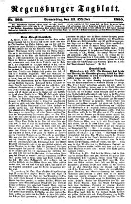 Regensburger Tagblatt Donnerstag 11. Oktober 1855