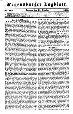 Regensburger Tagblatt Sonntag 14. Oktober 1855