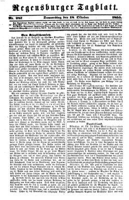 Regensburger Tagblatt Donnerstag 18. Oktober 1855