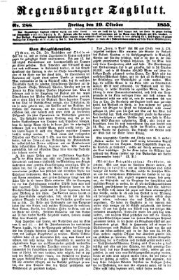 Regensburger Tagblatt Freitag 19. Oktober 1855