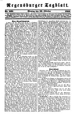 Regensburger Tagblatt Montag 29. Oktober 1855