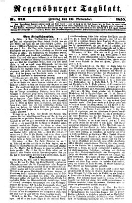 Regensburger Tagblatt Freitag 16. November 1855