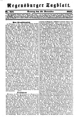 Regensburger Tagblatt Sonntag 18. November 1855