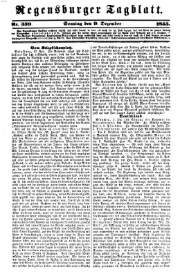 Regensburger Tagblatt Sonntag 9. Dezember 1855