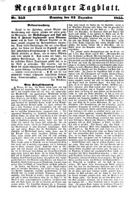 Regensburger Tagblatt Sonntag 23. Dezember 1855