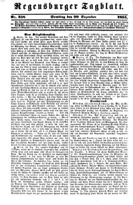 Regensburger Tagblatt Samstag 29. Dezember 1855