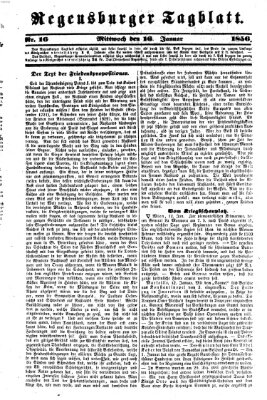 Regensburger Tagblatt Mittwoch 16. Januar 1856