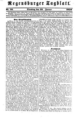 Regensburger Tagblatt Dienstag 22. Januar 1856