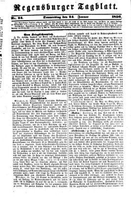 Regensburger Tagblatt Donnerstag 24. Januar 1856