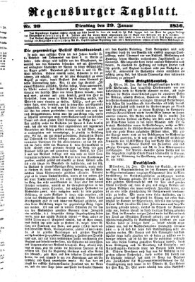 Regensburger Tagblatt Dienstag 29. Januar 1856