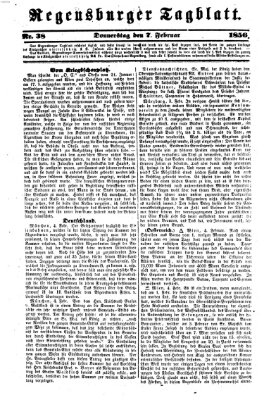 Regensburger Tagblatt Donnerstag 7. Februar 1856