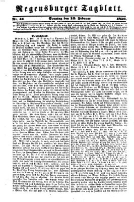 Regensburger Tagblatt Sonntag 10. Februar 1856