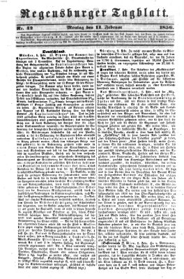 Regensburger Tagblatt Montag 11. Februar 1856