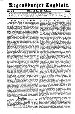 Regensburger Tagblatt Mittwoch 13. Februar 1856