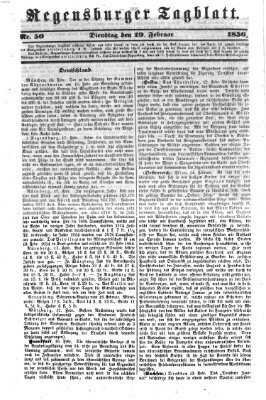 Regensburger Tagblatt Dienstag 19. Februar 1856