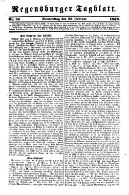 Regensburger Tagblatt Donnerstag 21. Februar 1856