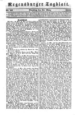 Regensburger Tagblatt Dienstag 25. März 1856