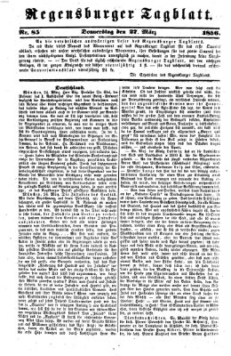 Regensburger Tagblatt Donnerstag 27. März 1856