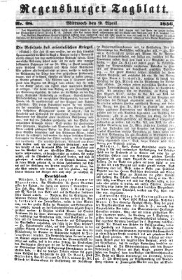 Regensburger Tagblatt Mittwoch 9. April 1856