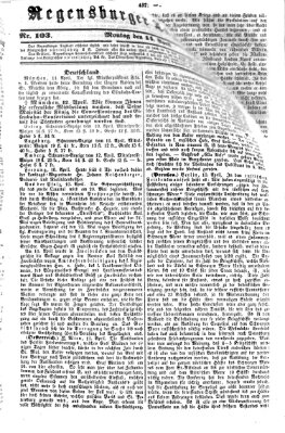 Regensburger Tagblatt Montag 14. April 1856