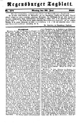 Regensburger Tagblatt Montag 30. Juni 1856