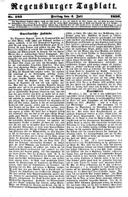 Regensburger Tagblatt Freitag 4. Juli 1856