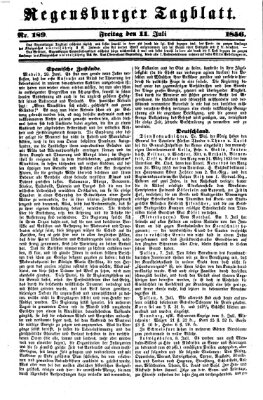 Regensburger Tagblatt Freitag 11. Juli 1856